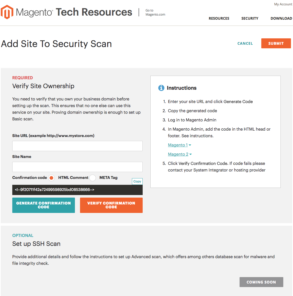 Magento Security Scan